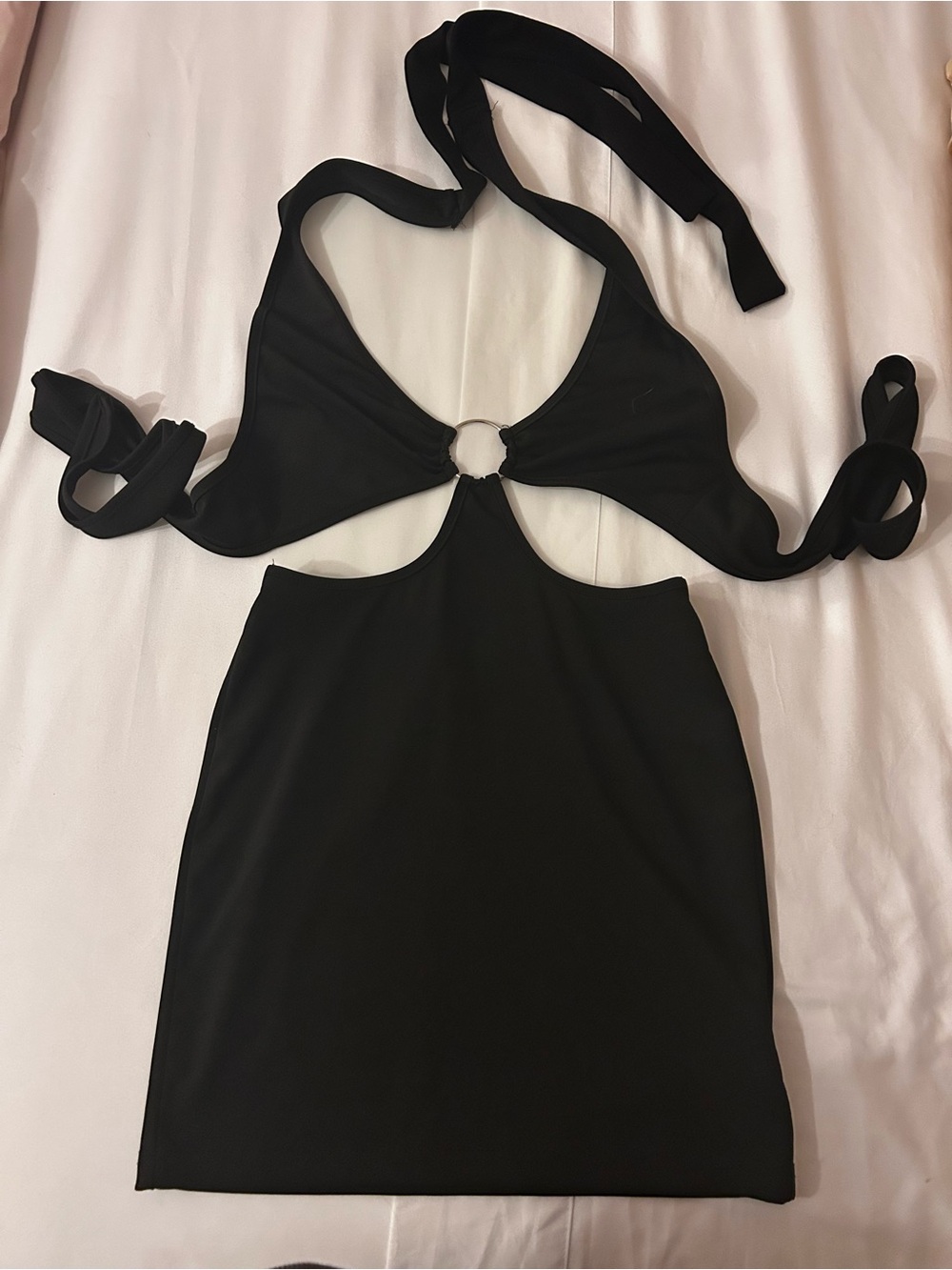 Black Halter Mini Dress